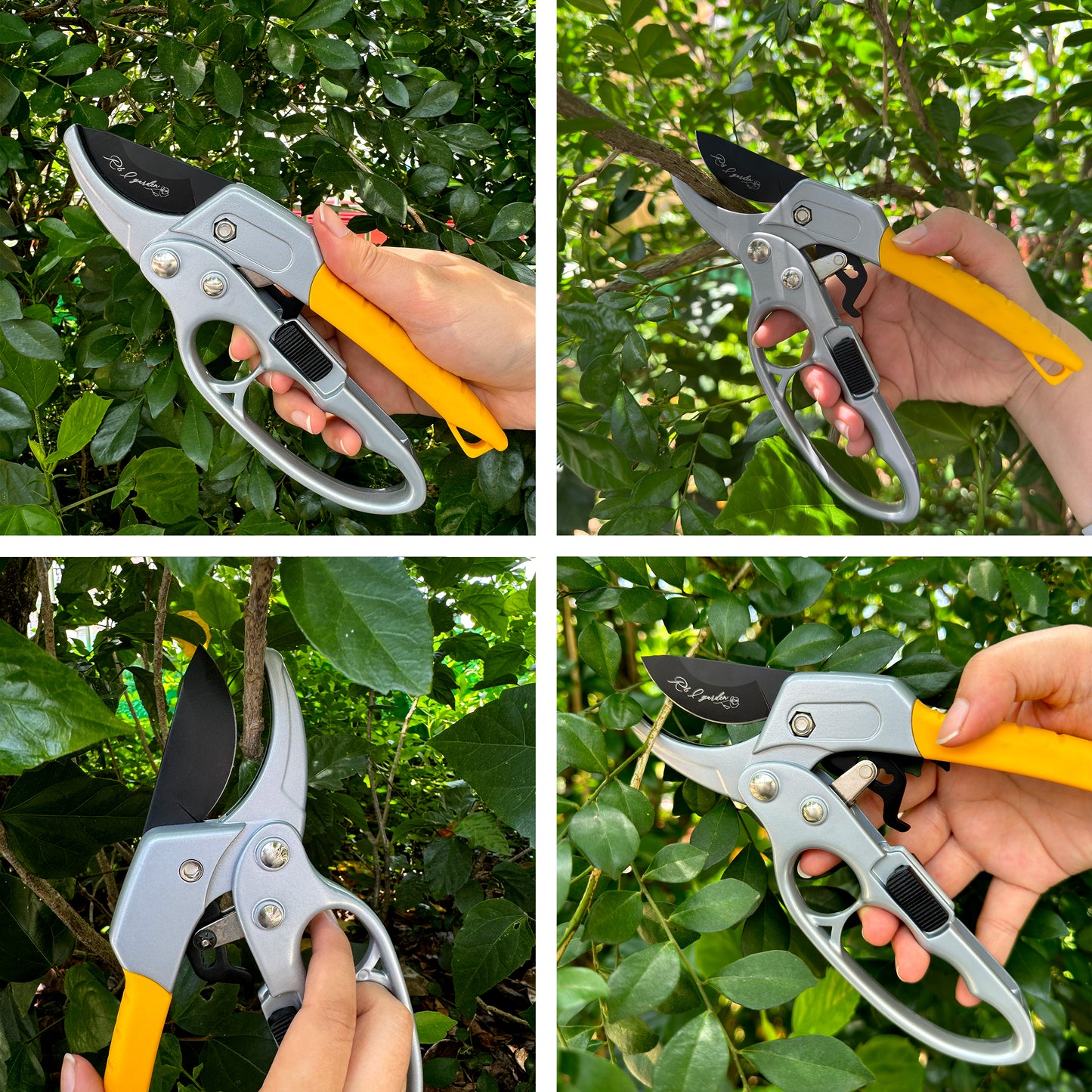 High Quality SK5 Steel PP Handle Branch Cutter Tools Garden Pruning Shears Scissors Ratchet Pruner