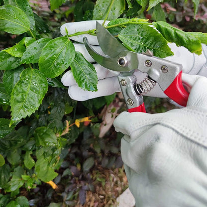 Rose Pruning Gloves for Men and Women - Thorn Proof Goatskin Leather Gardening Gloves with Gauntlet